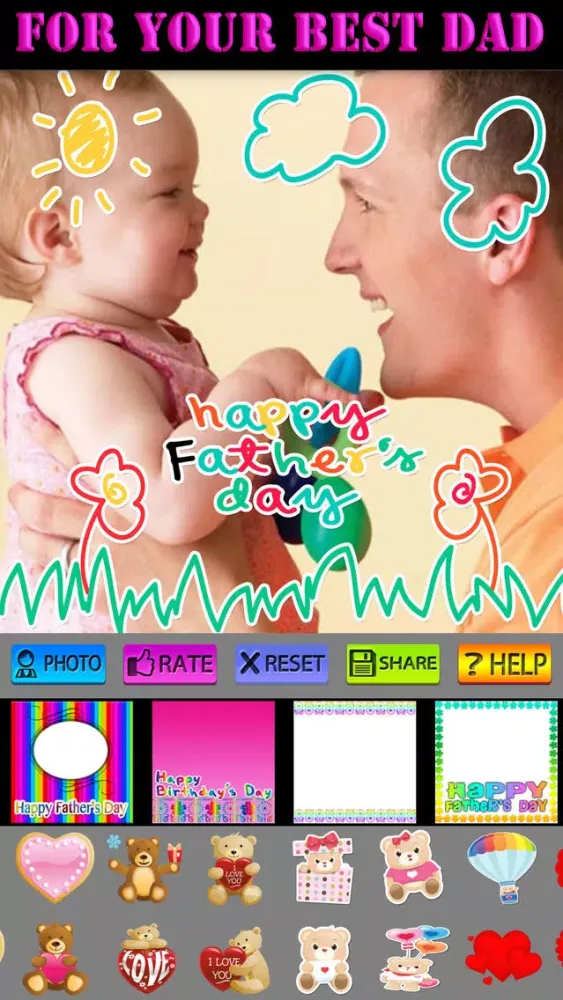 Скриншоты Father's Day Frame and Sticker