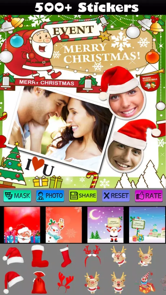 Скриншоты Christmas Photo Frames and Face Masks