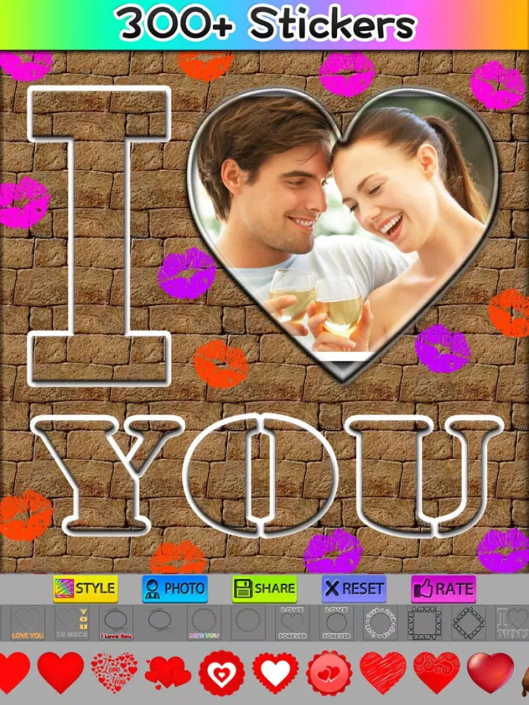Love Photo Frame Styles iPad  Ekran Görüntüleri
