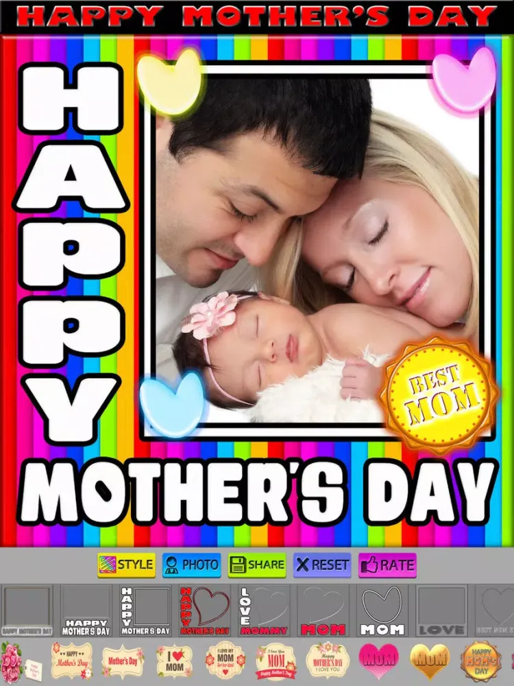Mother's Day Frame & Sticker iPad  Screenshots