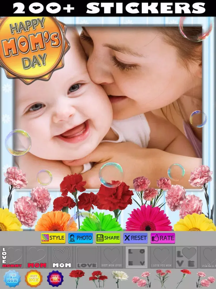 Mother's Day Frame & Sticker iPad  Screenshots
