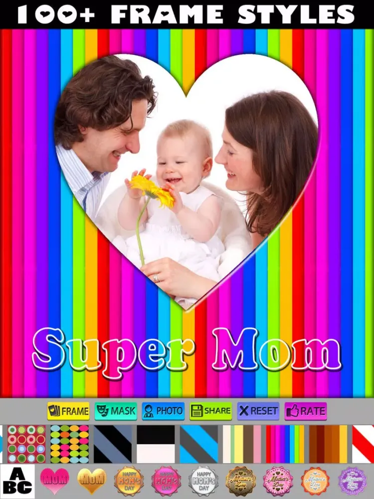 Mother's Day Frame & Sticker iPad  Screenshots