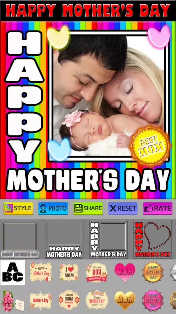 Mother's Day Frame & Sticker Screenshots