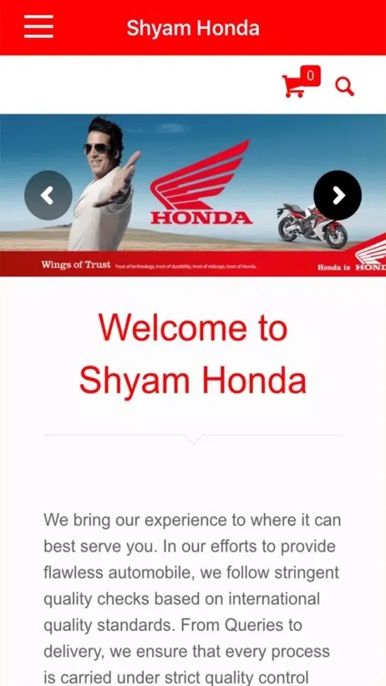 Capturas de tela do Shyam Honda