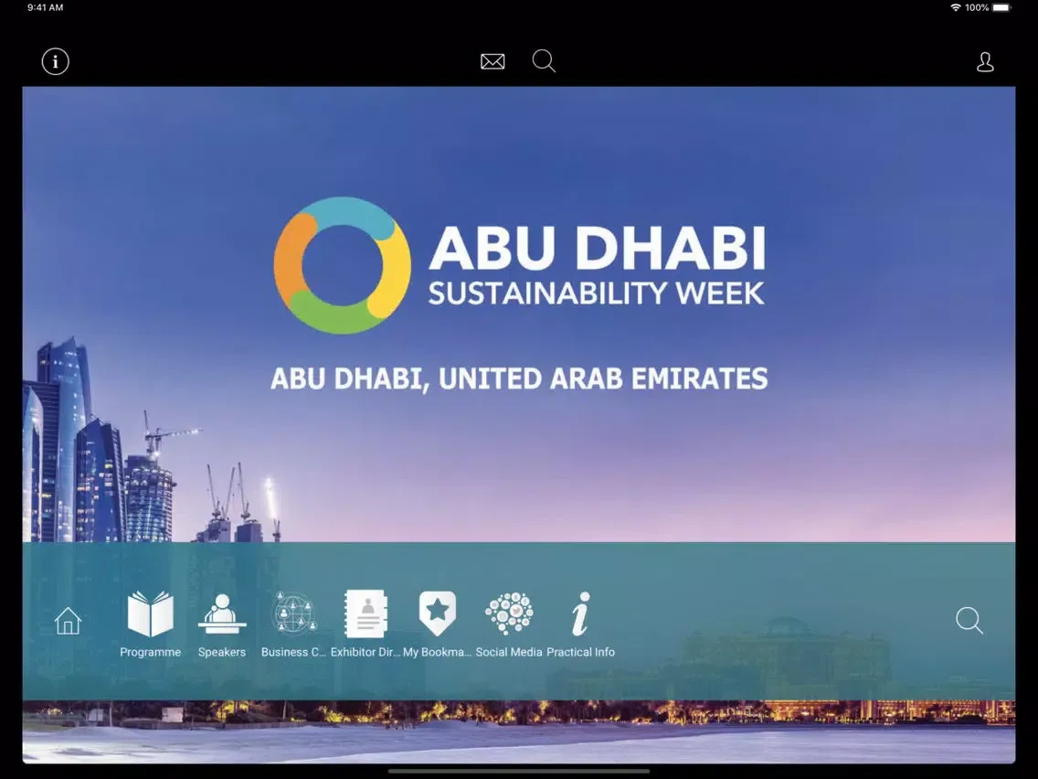 Capturas de tela do Abu Dhabi Sustainability Week iPad 