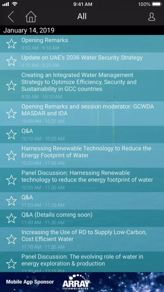 Capturas de tela do Abu Dhabi Sustainability Week