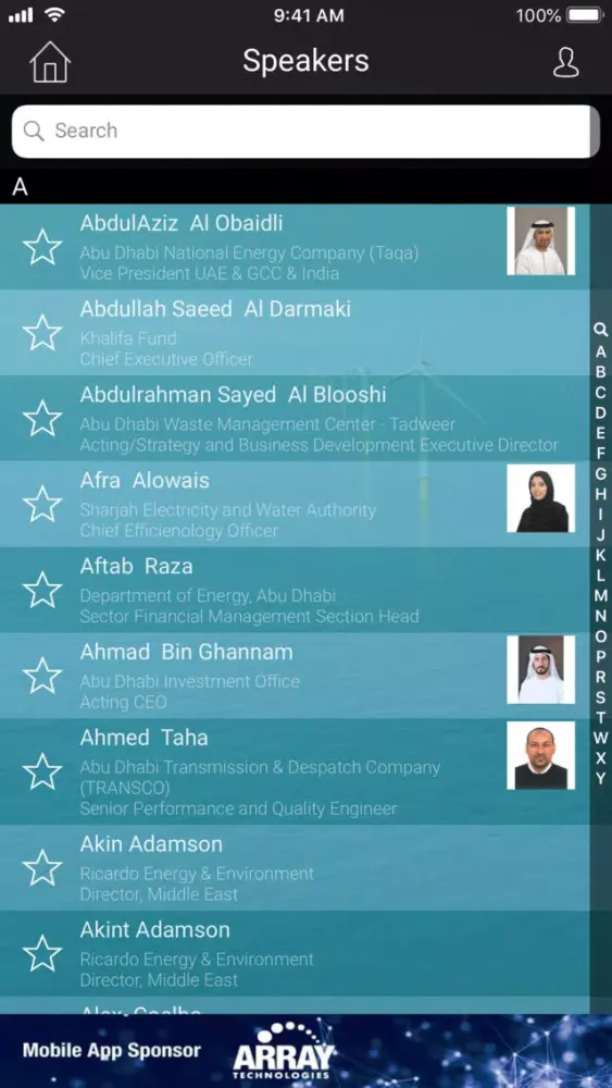 Capturas de tela do Abu Dhabi Sustainability Week