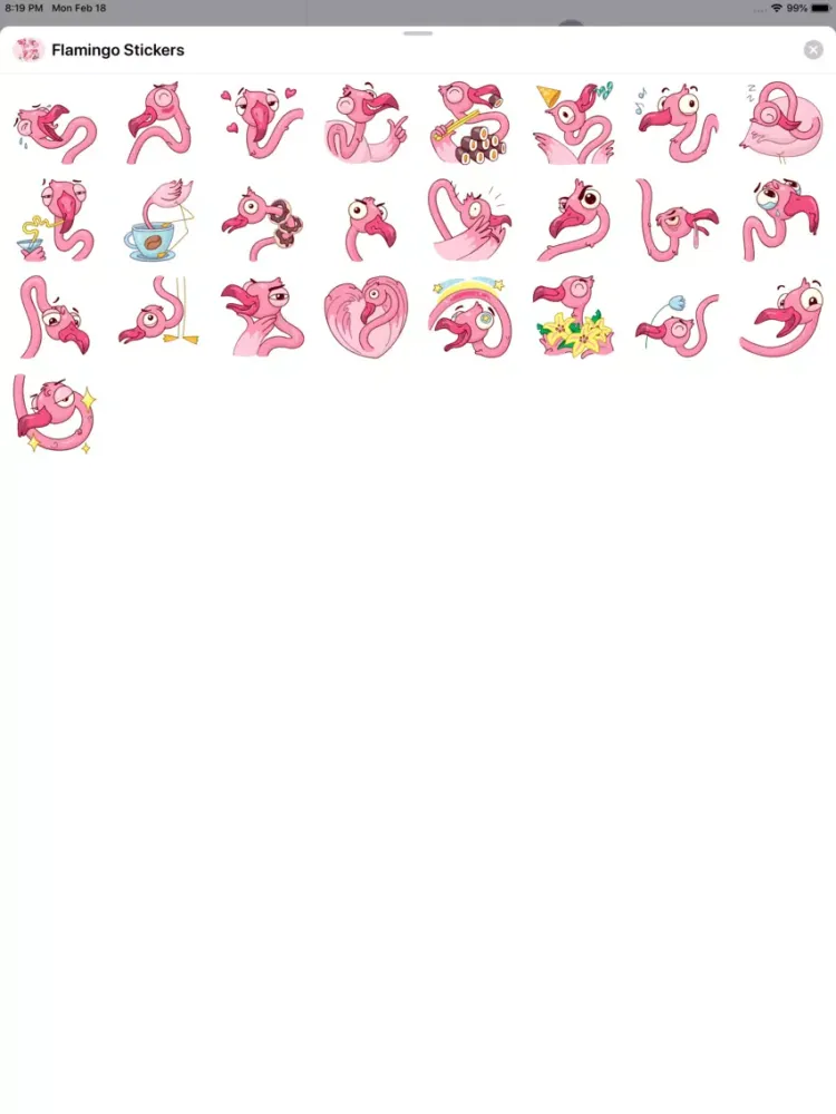 Capturas de pantalla de Flamingo Stickers iPad 