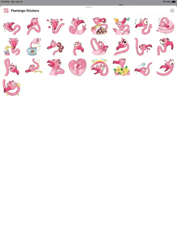 Capturas de pantalla de Flamingo Stickers iPad 