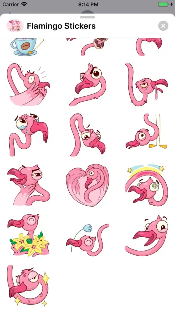 Capturas de pantalla de Flamingo Stickers