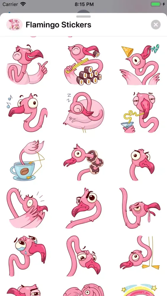 Capturas de pantalla de Flamingo Stickers