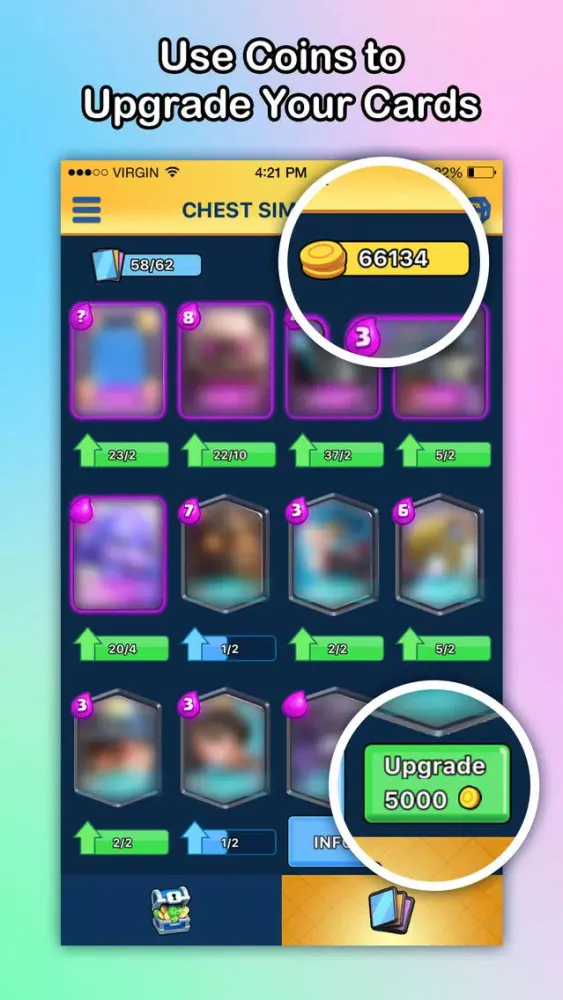 Chest Simulator for Clash Royale Free سکرین شاٹس
