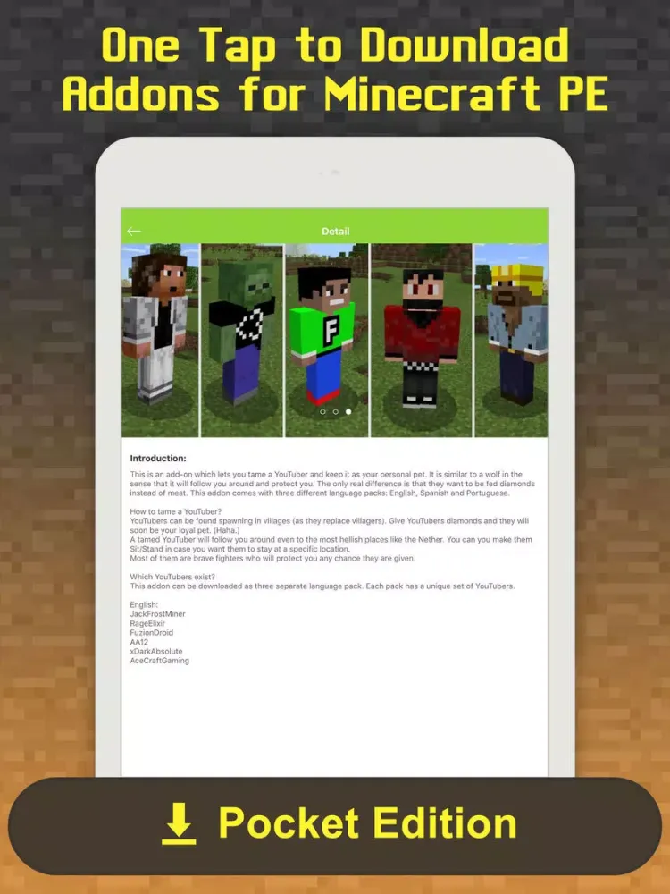 Tangkapan skrin Free Addons - MCPE maps & add ons for Minecraft PE iPad 