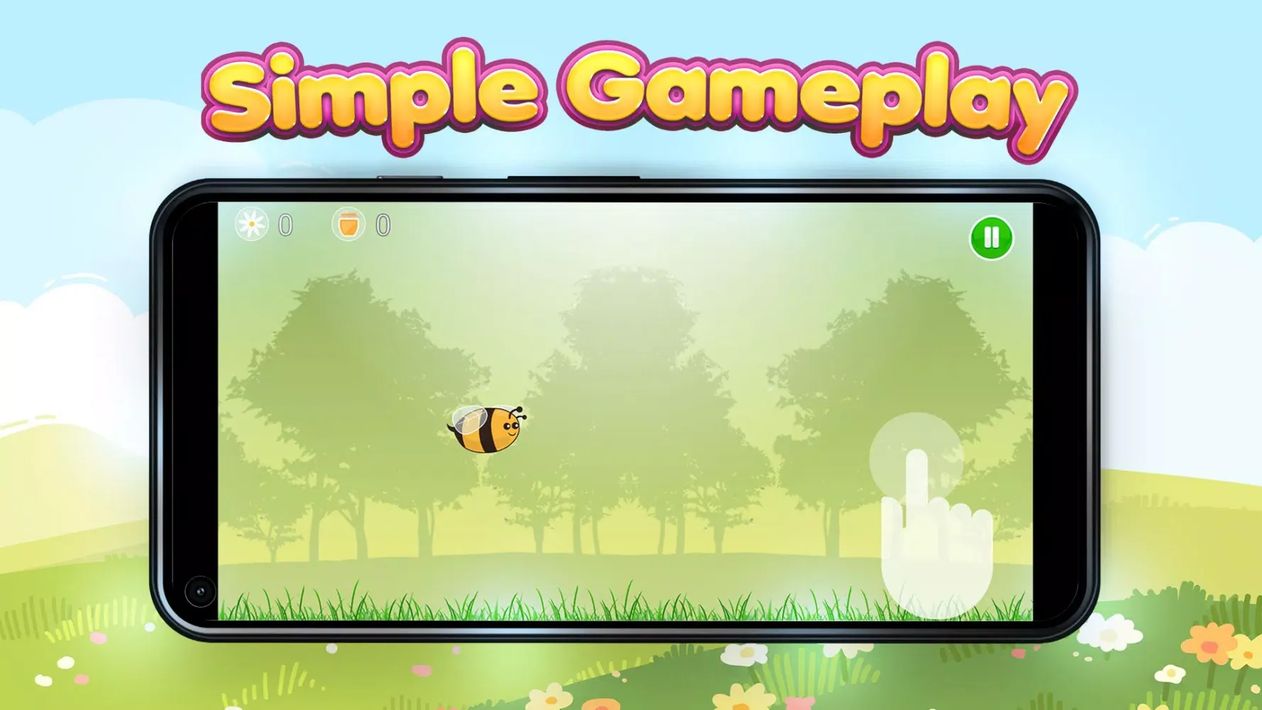 ภาพหน้าจอของ Bee Flappy Game
