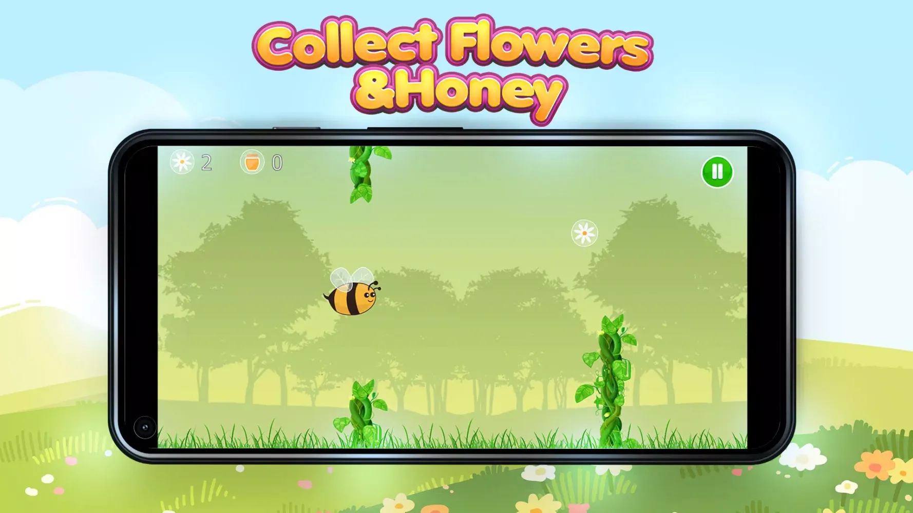 ภาพหน้าจอของ Bee Flappy Game