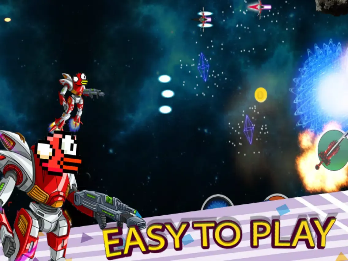 Flappy Robot Warrior iPad  سکرین شاٹس