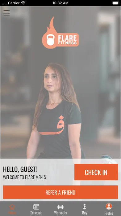 Captures d'écran de Flare Fitness.