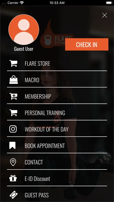 Captures d'écran de Flare Fitness.
