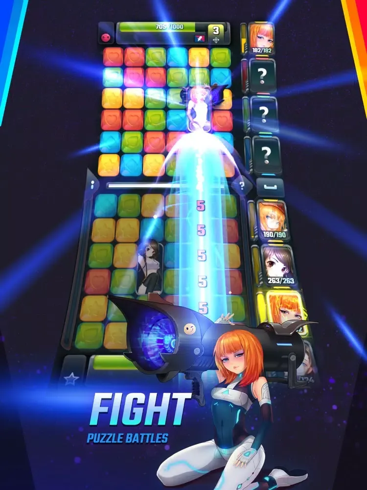 Ảnh chụp màn hình của Girls Galaxy: Puzzle Arena iPad 