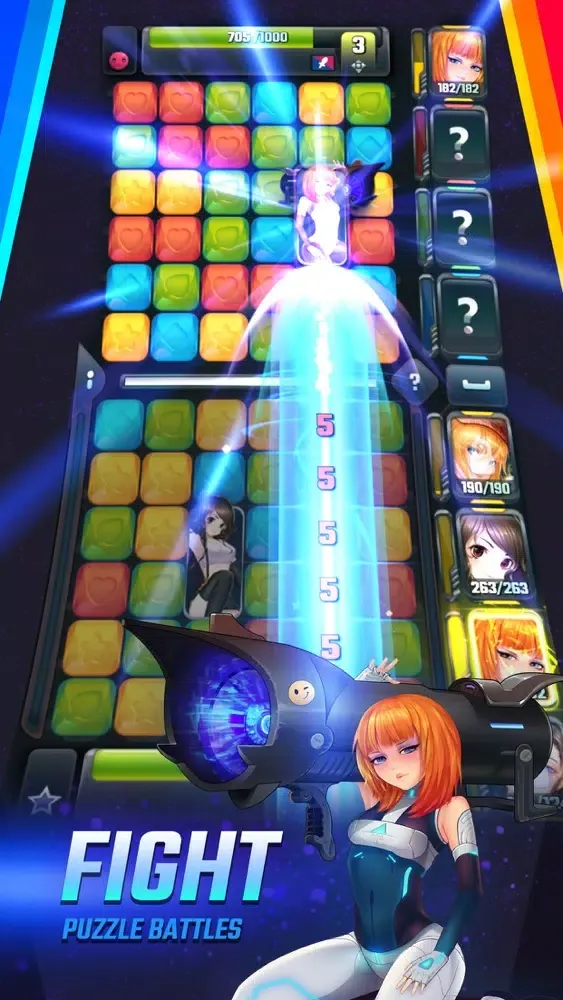Ảnh chụp màn hình của Girls Galaxy: Puzzle Arena