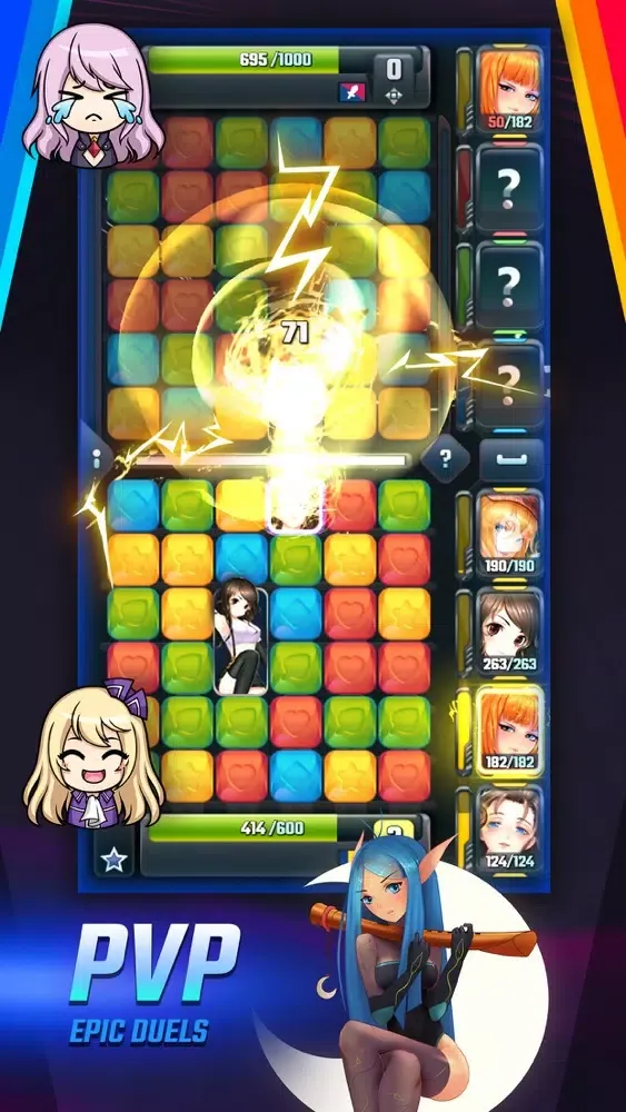 Ảnh chụp màn hình của Girls Galaxy: Puzzle Arena