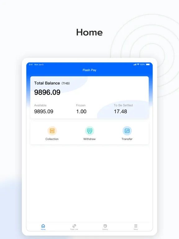 Tangkapan layar Flash Pay MP Plus iPad 
