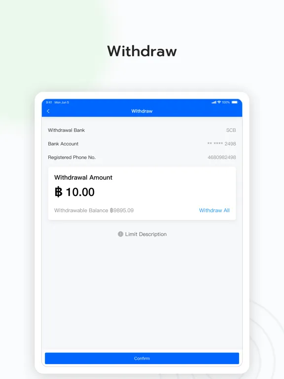 Tangkapan layar Flash Pay MP Plus iPad 