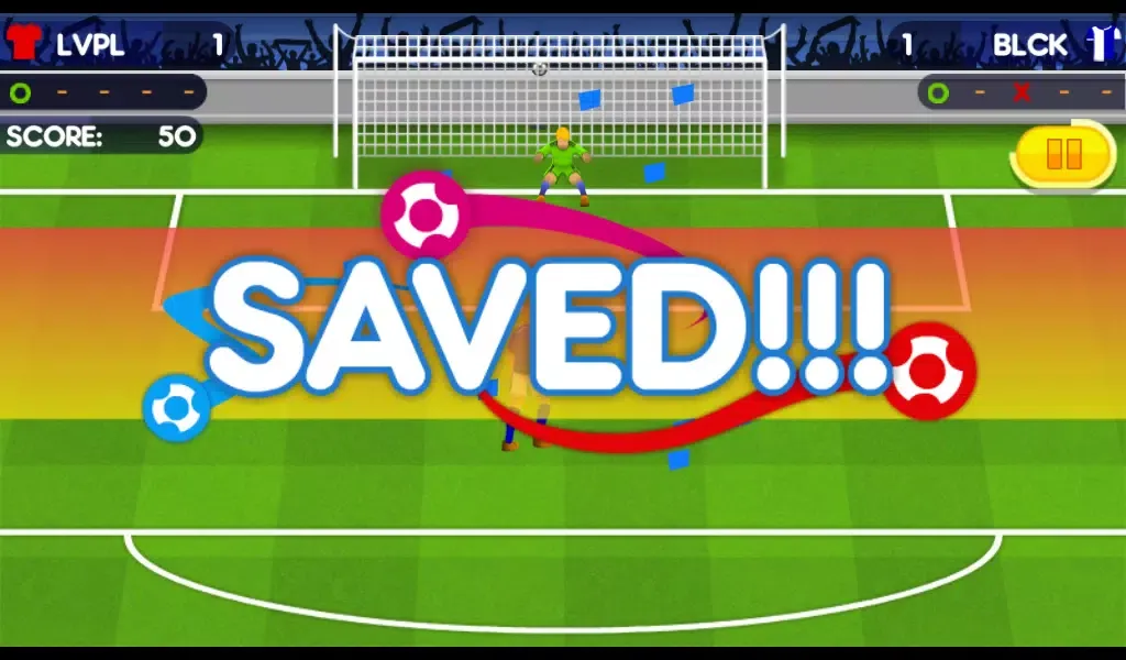 Tangkapan skrin Penalty Shootout: Multi League