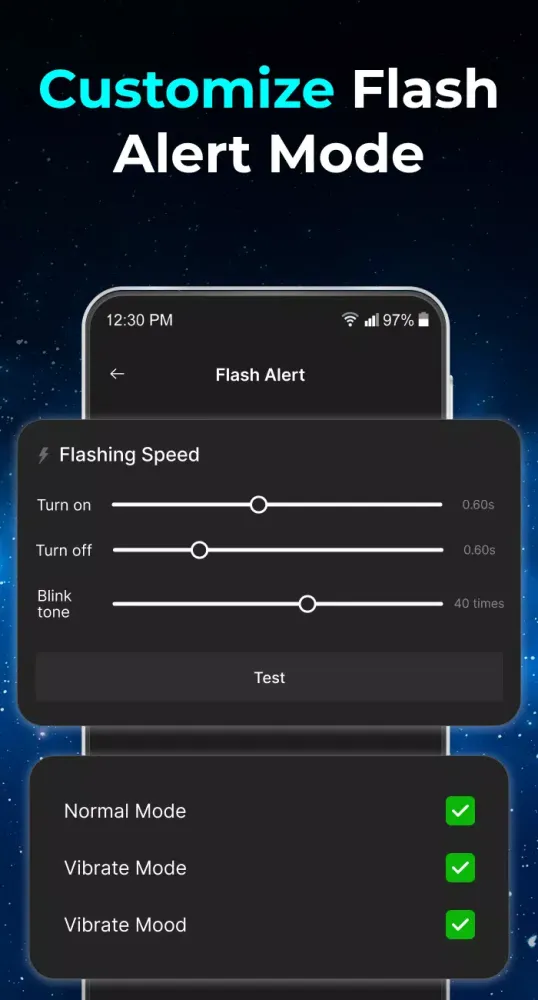 Flashlight and Flash Alert Screenshots