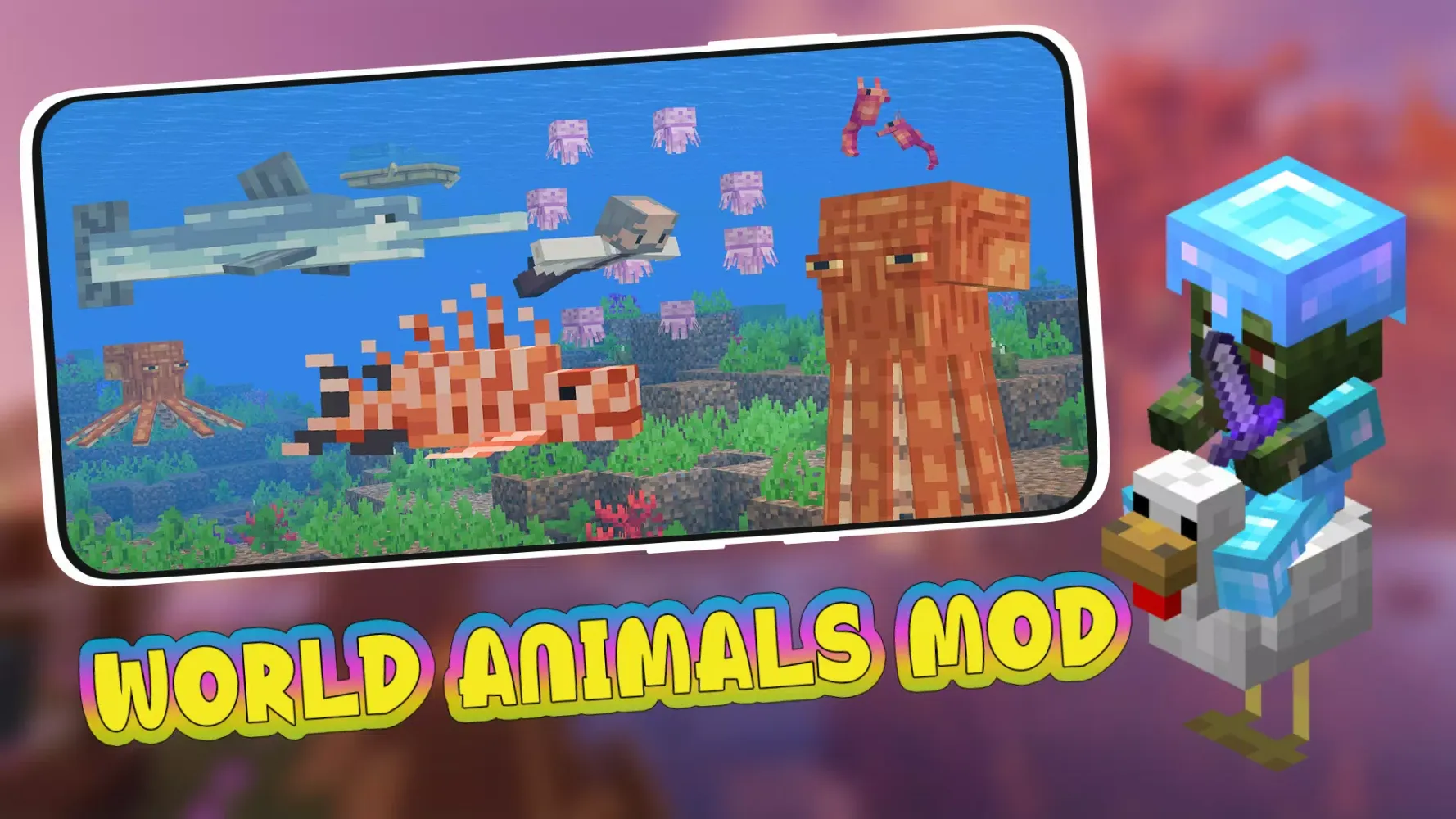 Capturas de tela do World Animals Mod For MCPE