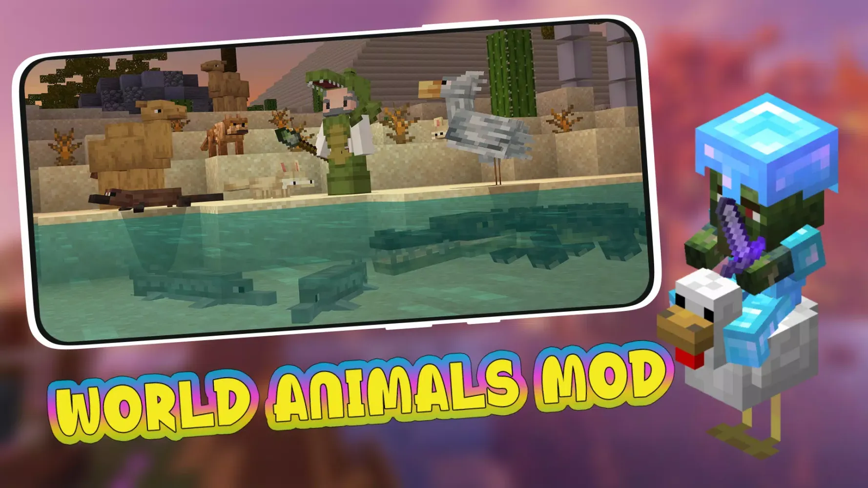 Capturas de tela do World Animals Mod For MCPE