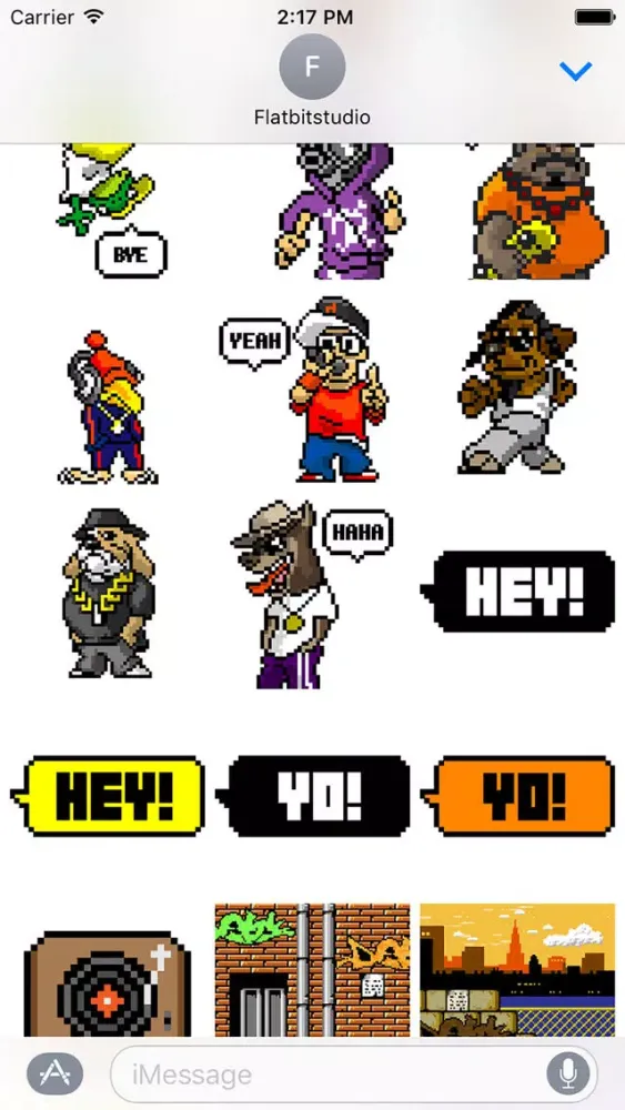 8Bit-Hiphop Sticker Ekran Görüntüleri
