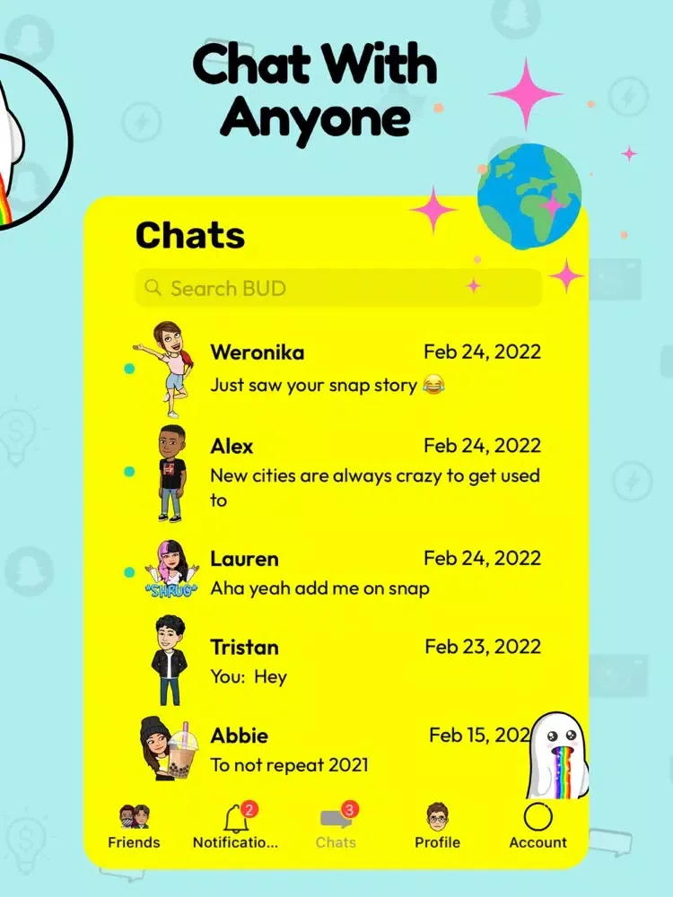 BUD - Chat, Vibe, Make Friends iPad 应用截图