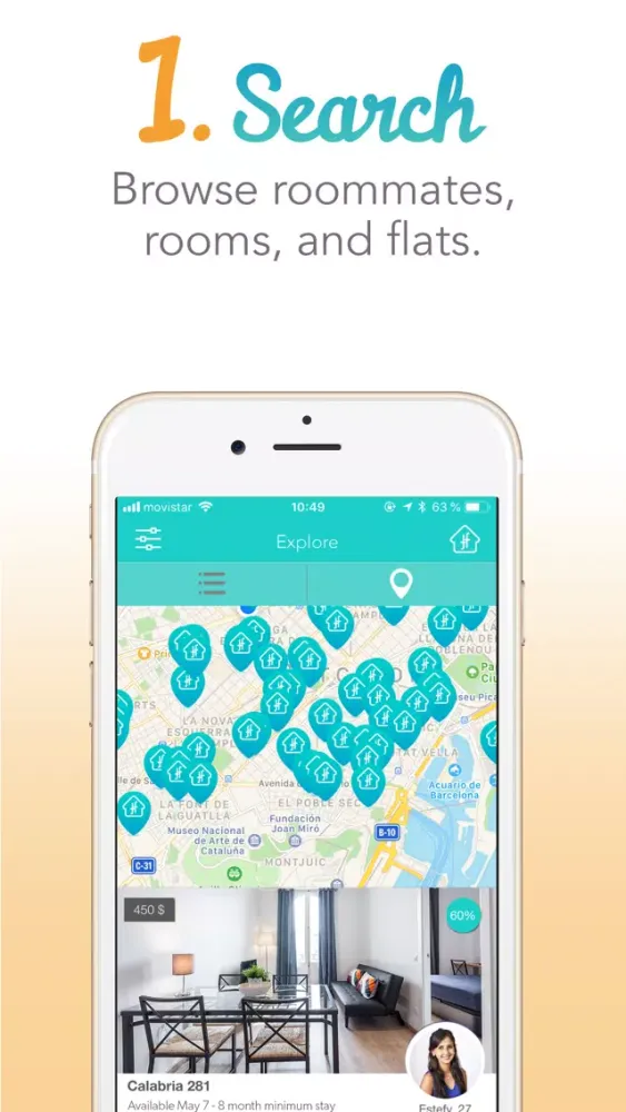 Capturas de tela do FlatFit:Roommate & Room finder