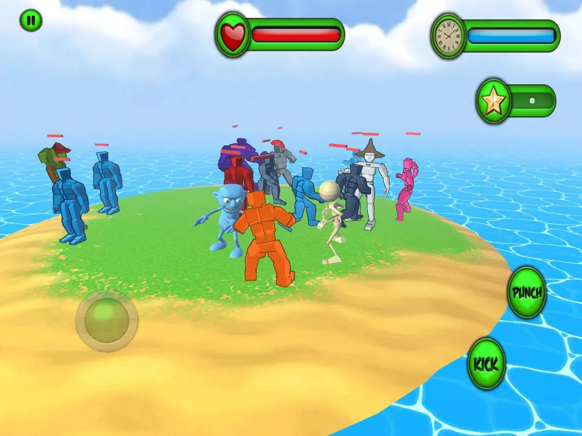 Flat Human Gangs Fall Fight iPad 應用截圖