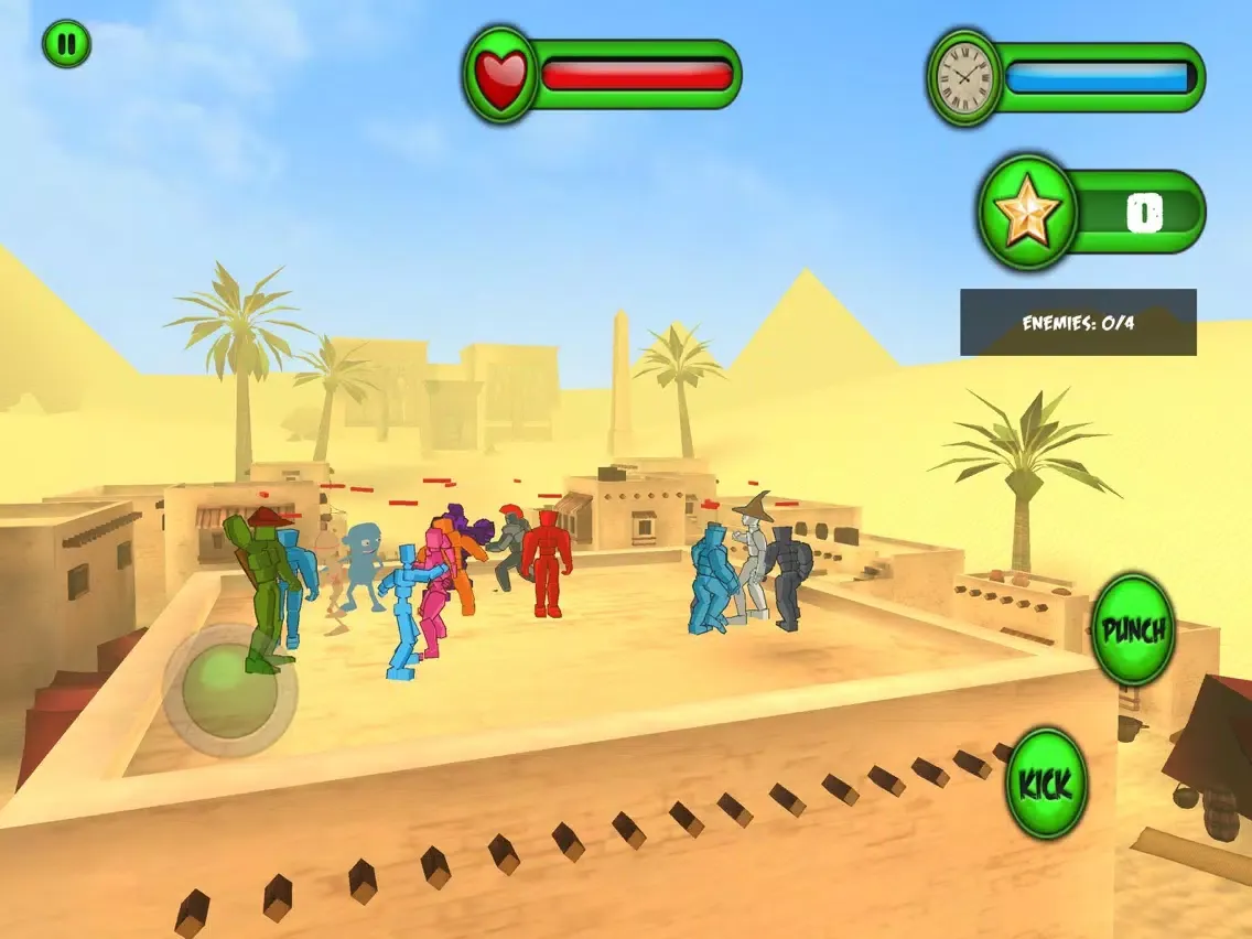 Flat Human Gangs Fall Fight iPad 應用截圖