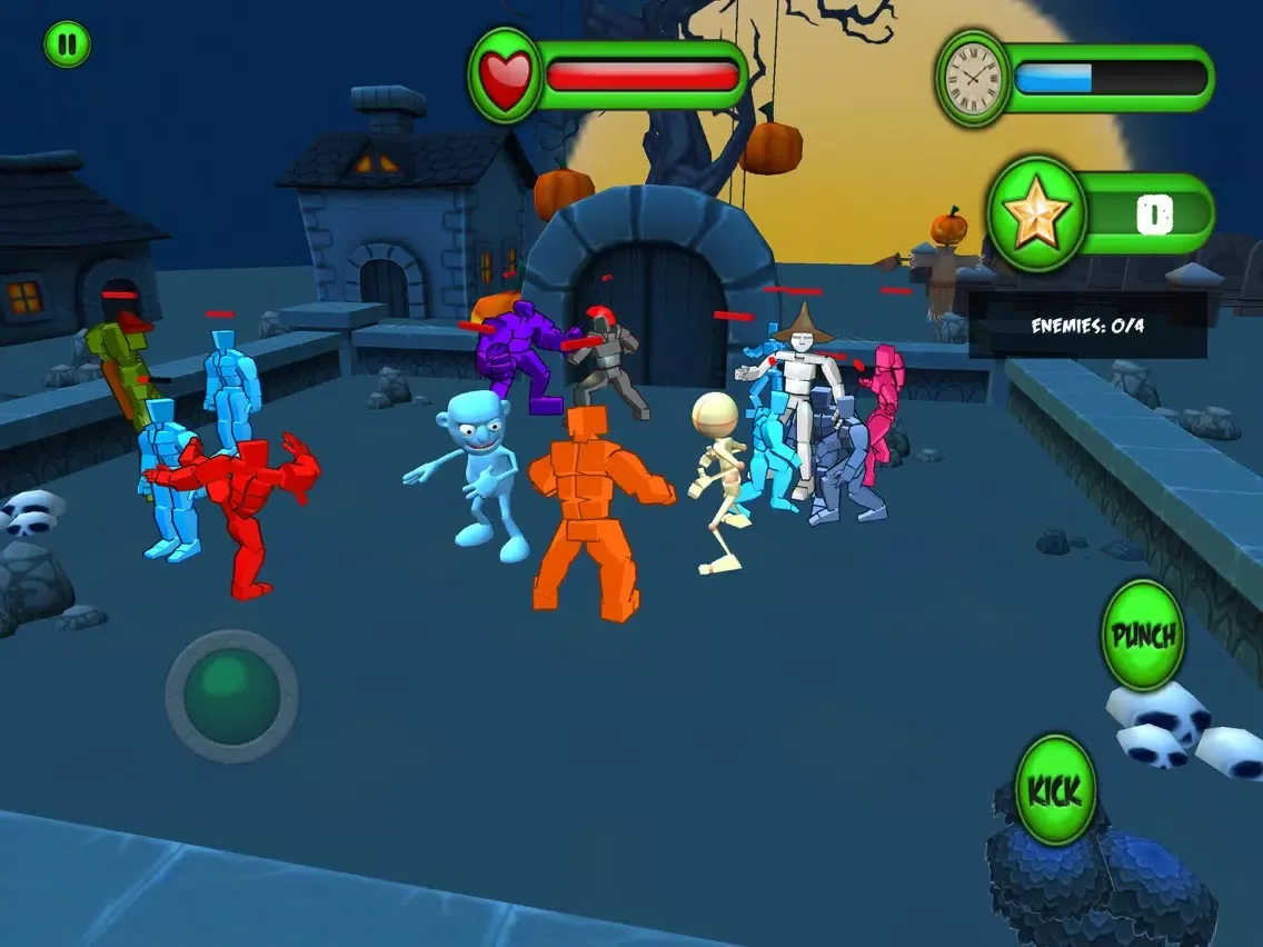 Flat Human Gangs Fall Fight iPad 應用截圖