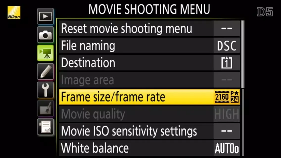 Скриншоты Nikon D5 Advanced Overview