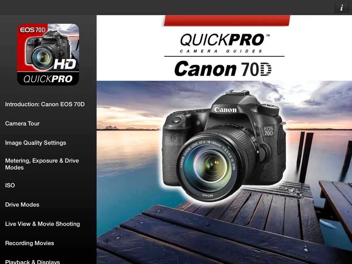 Tangkapan skrin Canon 70D by QuickPro iPad 
