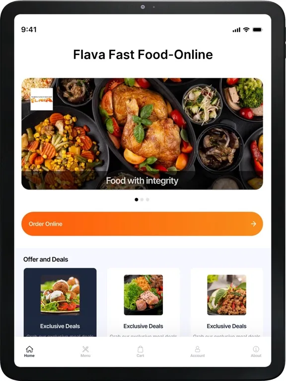 Tangkapan layar Flava Fast Food-Online iPad 
