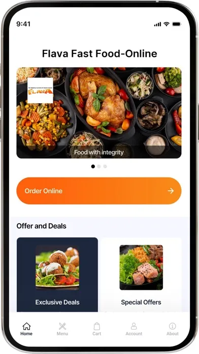 Tangkapan layar Flava Fast Food-Online