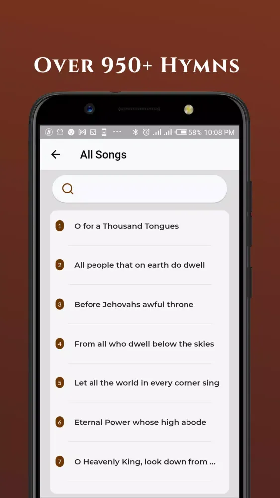 Capturas de tela do Methodist Hymns (Offline)