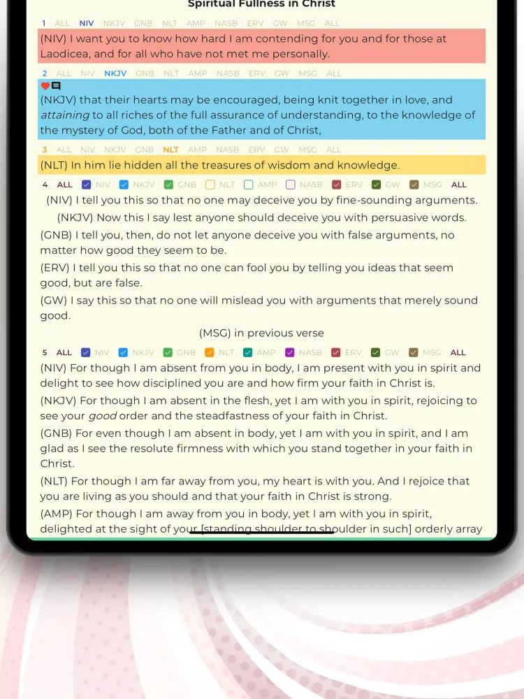 MultiVersion Int Bible Offline Screenshots