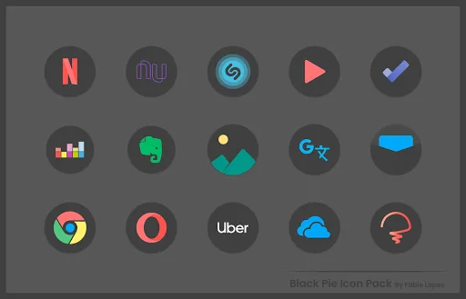 Black Pie - Icon Pack Screenshots