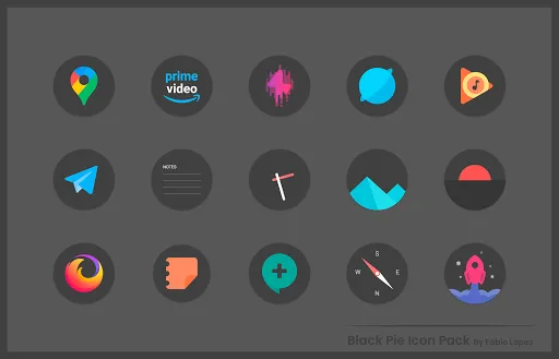 Black Pie - Icon Pack Screenshots