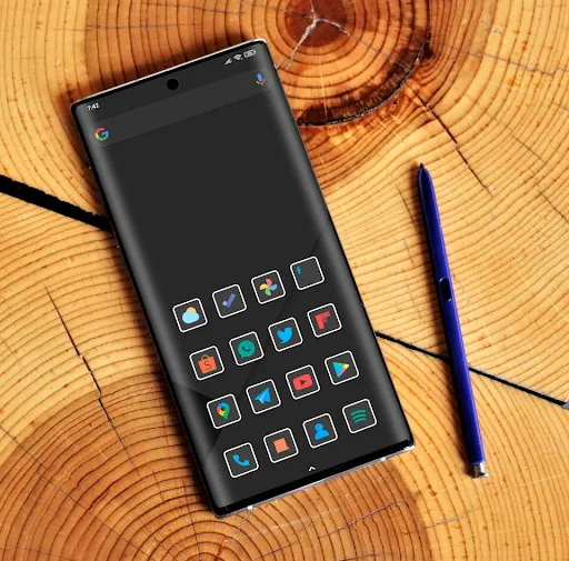 Ảnh chụp màn hình của Flat Dark Square - Icon Pack