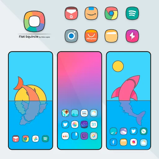 Flat Squircle - Icon Pack Ekran Görüntüleri