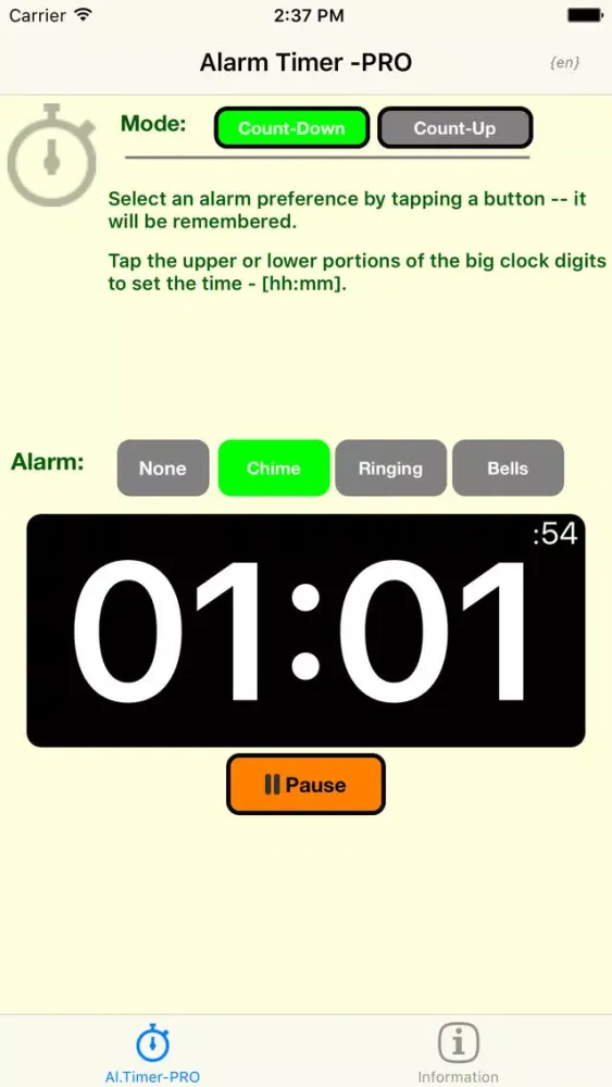 Tangkapan skrin Alarm Timer -PRO