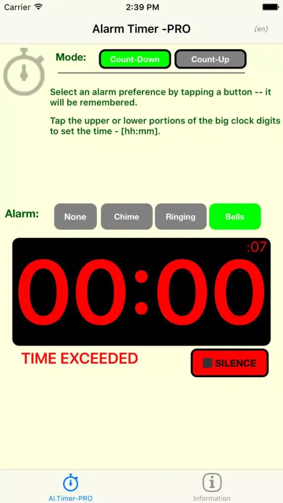 Tangkapan skrin Alarm Timer -PRO