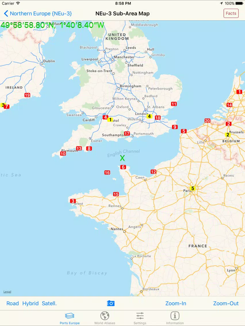 Cruise Ports -Europe Zoomable Atlas iPad  स्क्रीनशॉट